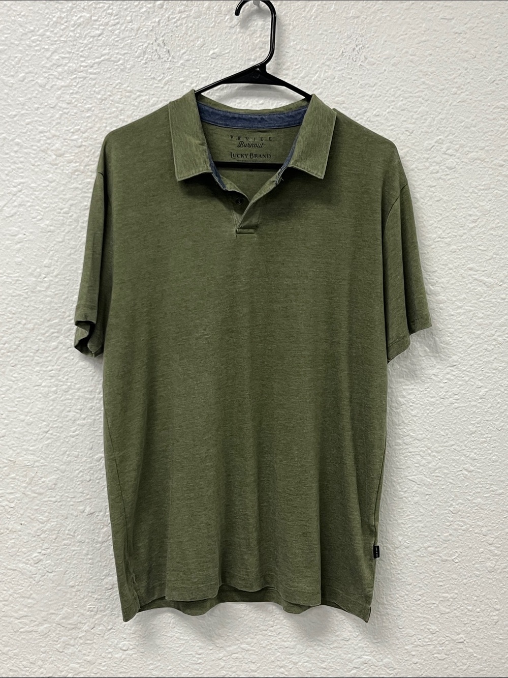 Lucky Brand Olive Green Short-Sleeve Polo
#1280